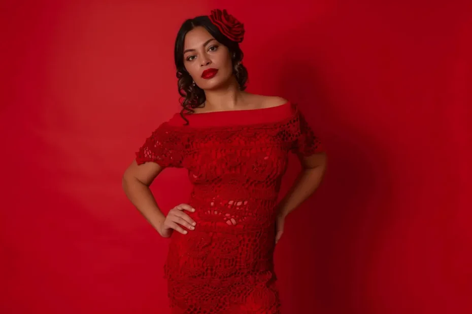 Vestido e Batom Vermelho